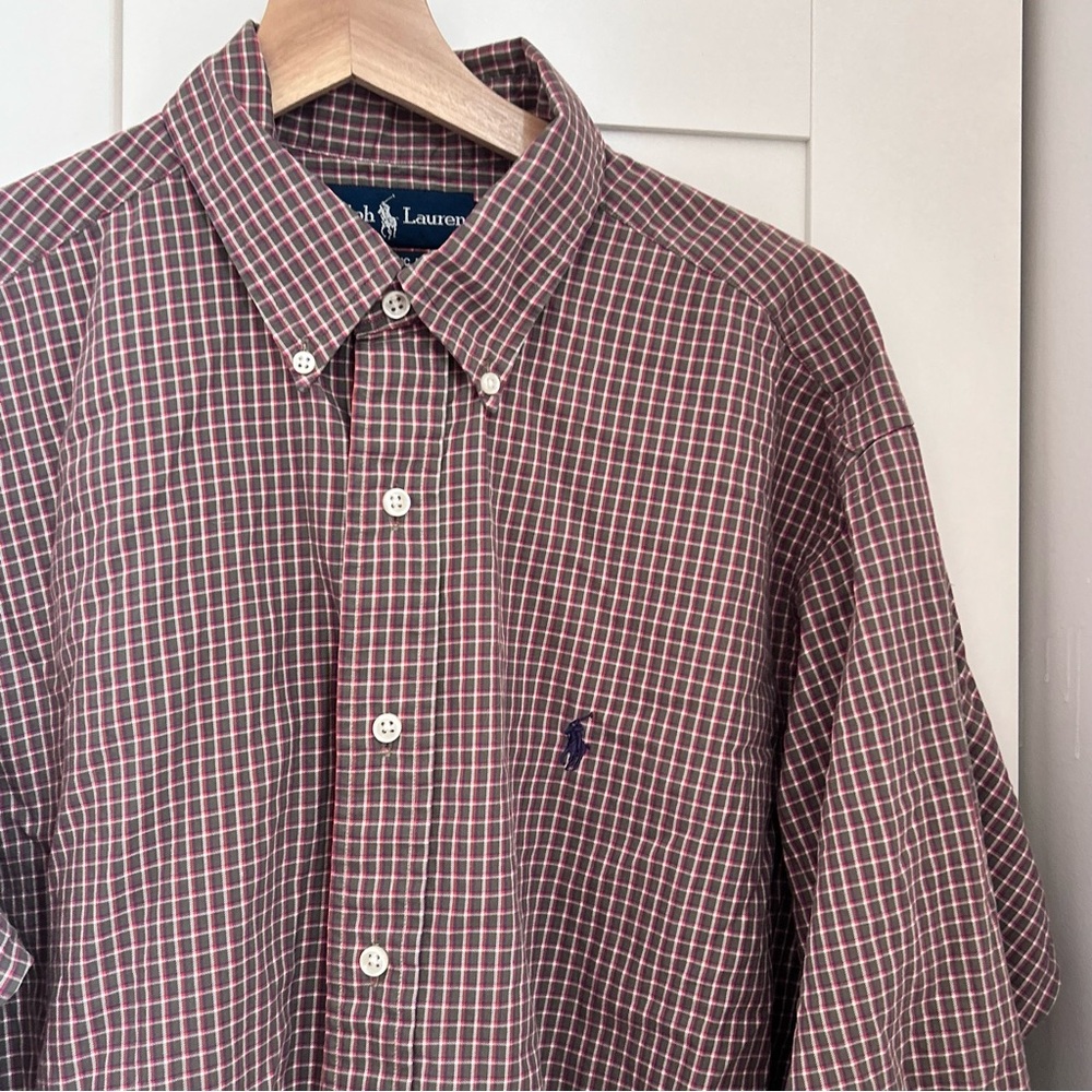 Ralph Lauren plaid classic fit button down size large